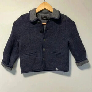 Giesswein 100% pure new wool blue grey  jacket 110